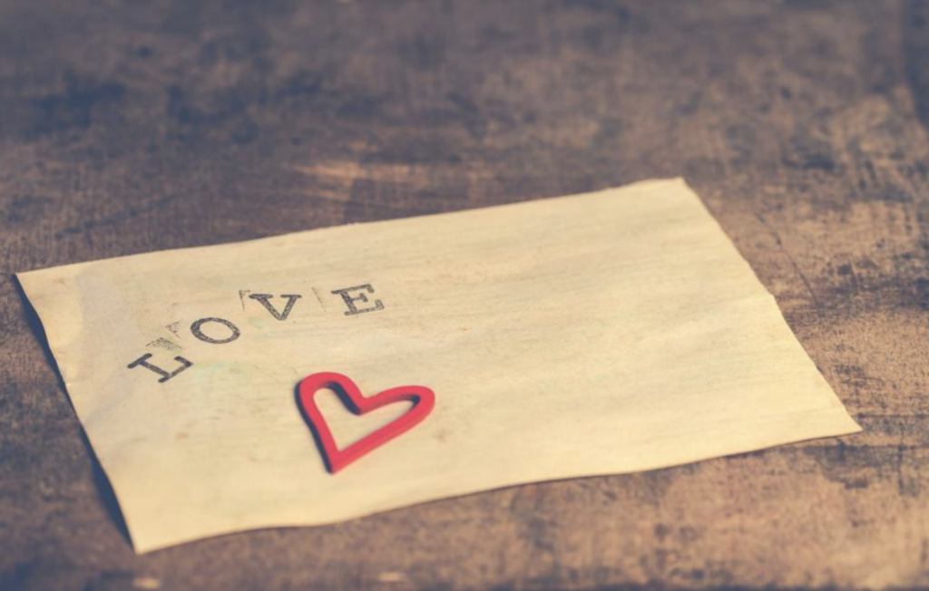 A first anniversary love letter using the traditional theme of paper.
